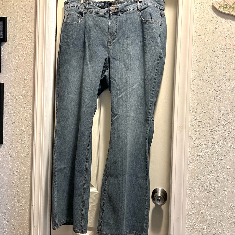 BEAU Womens Wide Leg Plus Size Jeans - Picture 9 of 11